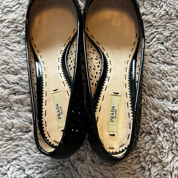 Prada Patent Leather Lasercut Pumps - Picture 10 of 10